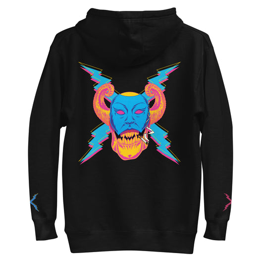 Red & Blue Persona - Hybrid Embroidered + Print Hoodie